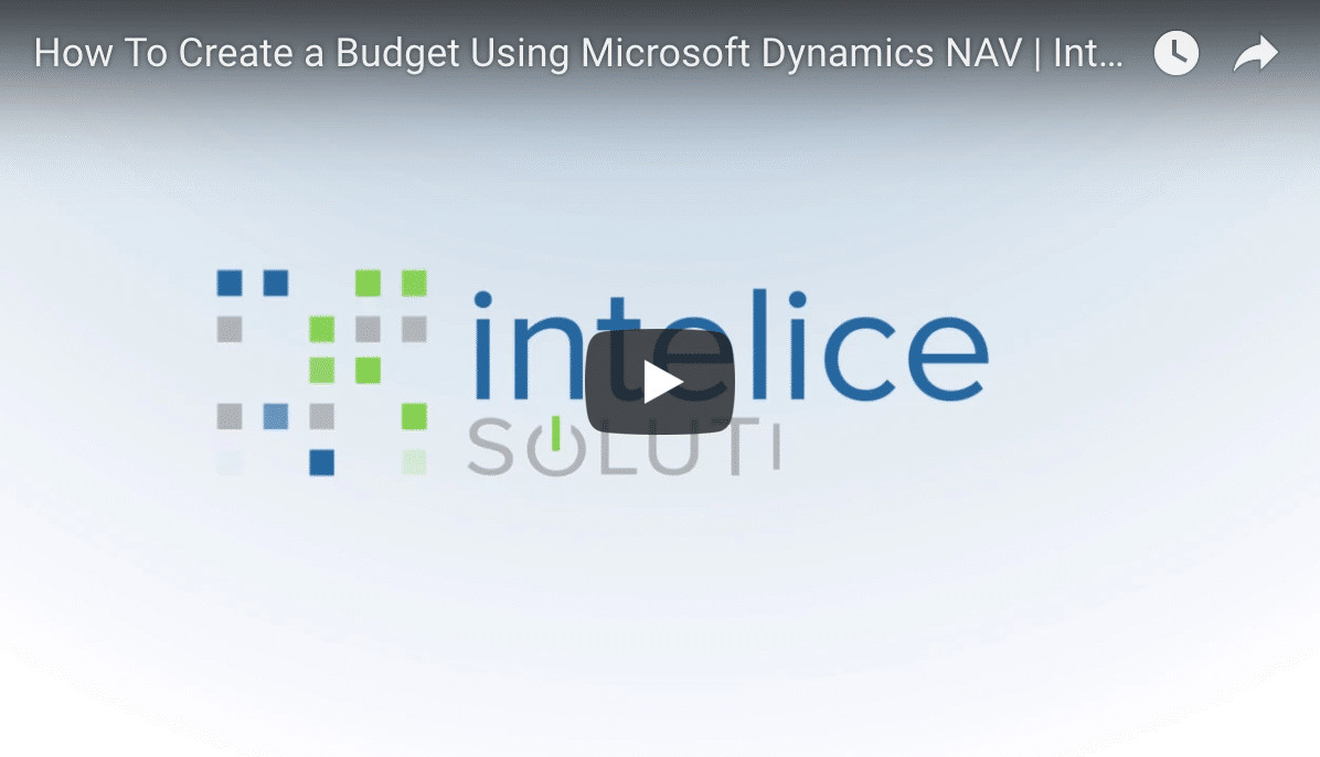 Microsoft Dynamics NAV Budgeting Microsoft Dynamics NAV Budgeting