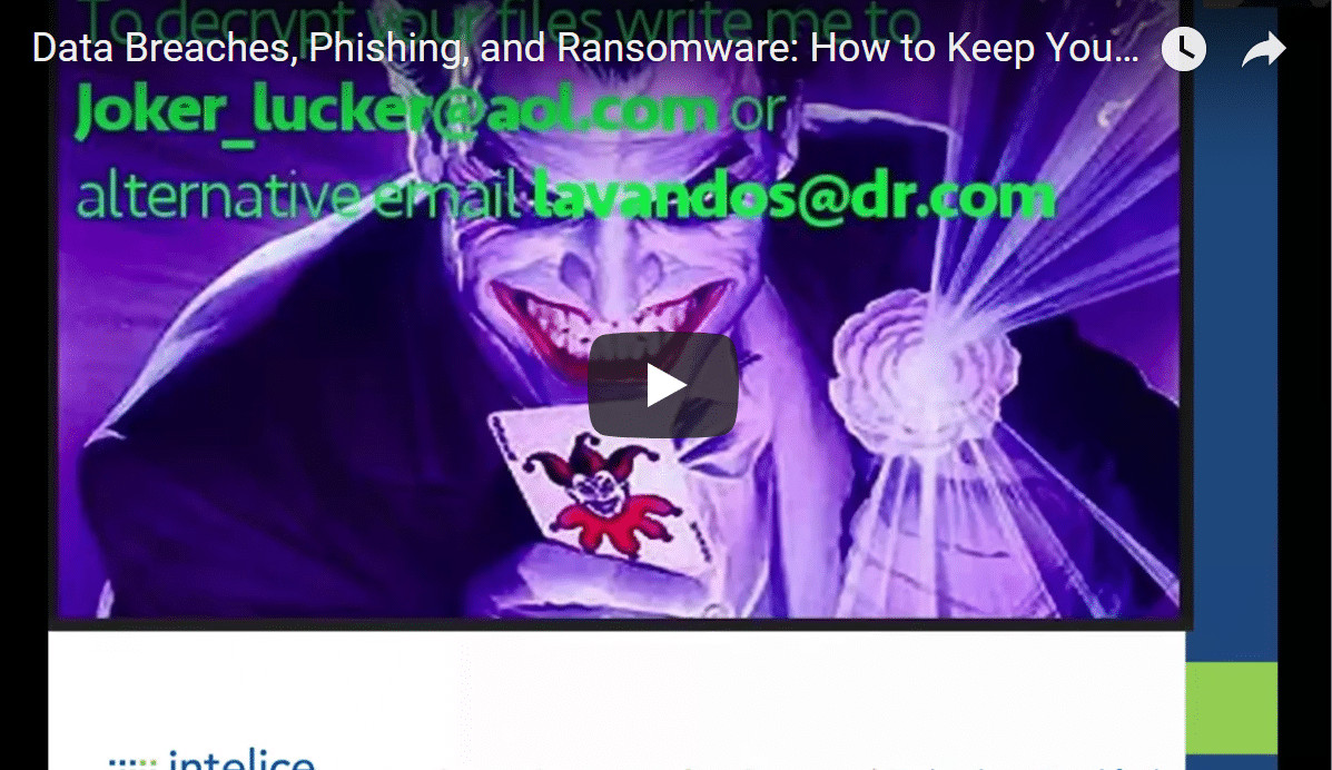 Data Breaches, Phishing and Ransomware
