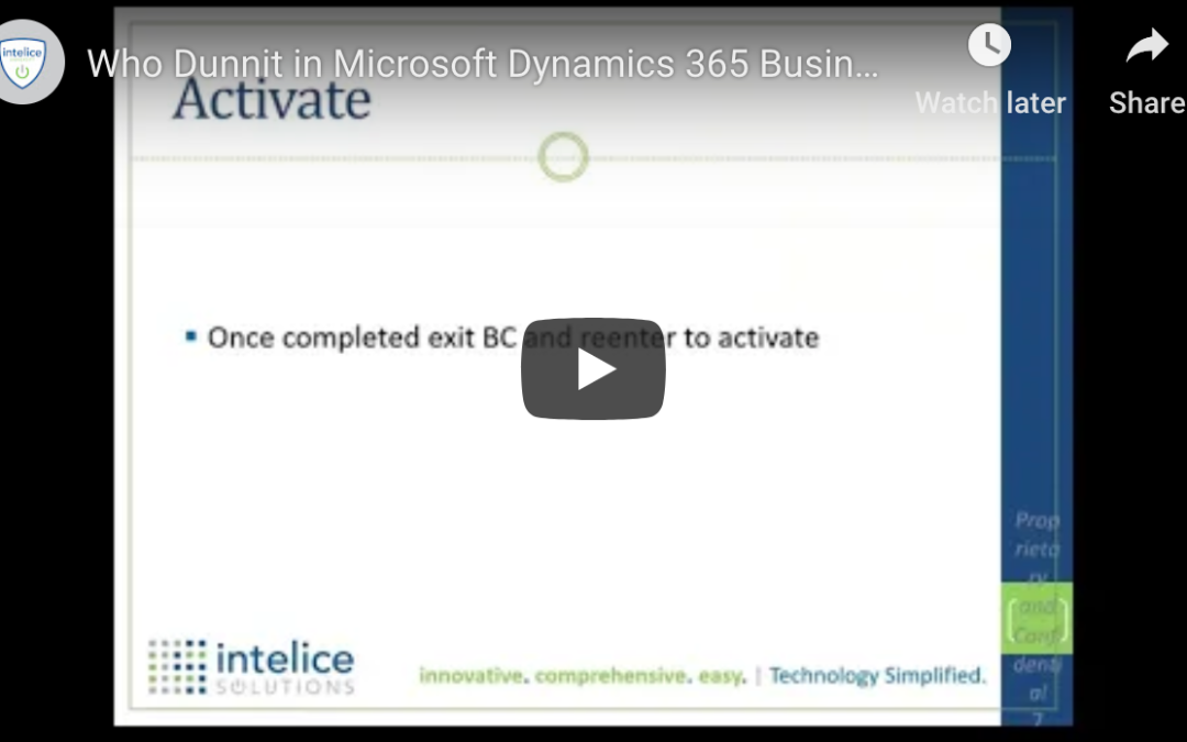 Find Out Who Dunnit in Microsoft Dynamics 365