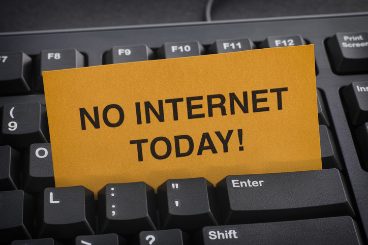 No Internet for Today! No Internet for Today! Internet addiction concept.