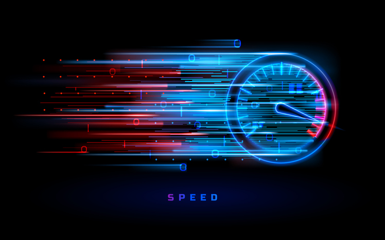 Download progress bar or round indicator of web speed. Sport car speedometer for hud background. Gauge control with numbers for speed measurement. Analog tachometer, high performance theme